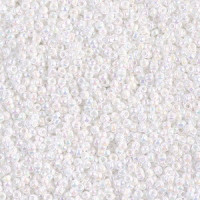 Miyuki rocailles Perlen 15/0 - White pearl ab 15-471